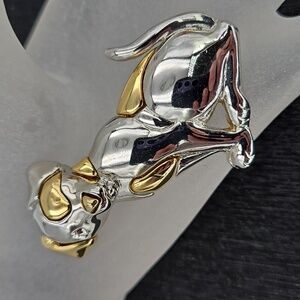 Liz Claiborne Silver Tone Dog Brooch